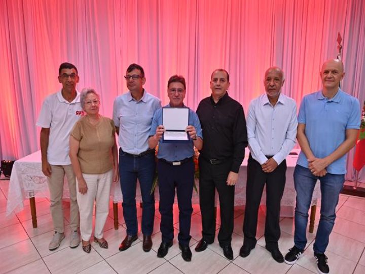 Presidente do SEEF participa de posse da nova direção do SEC Joaçaba