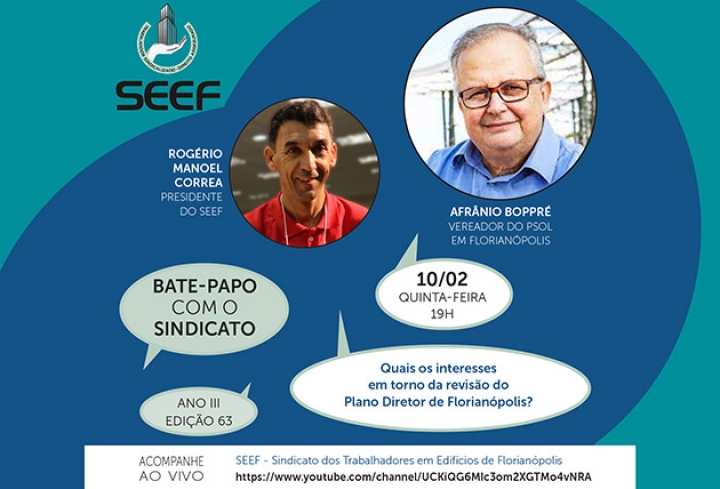 BATE-PAPO COM O SINDICATO ESTÁ DE VOLTA NESTA QUINTA, 10/02