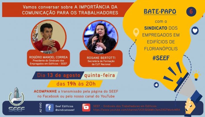 Live do SEEF esta semana traz a comunicação para os trabalhadores como tema