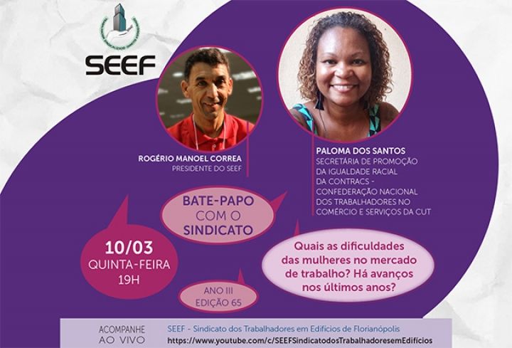 BATE-PAPO DIA 10/03: MULHERES NO MERCADO DE TRABALHO